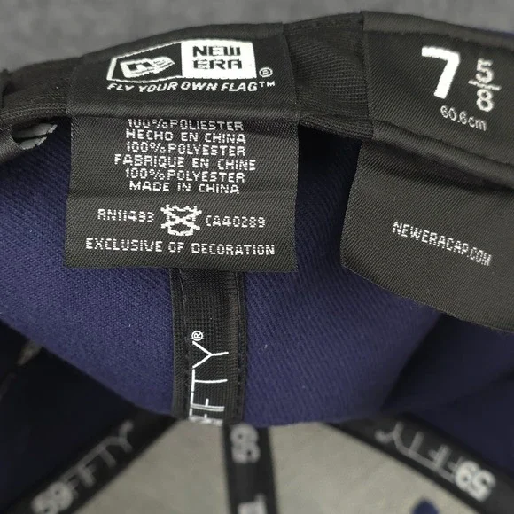 Tampa Bay Rays Hat Players Cap Fitted Navy Blue 7 5/8 MLB Baseball Mens New Era - Picture 7 of 8